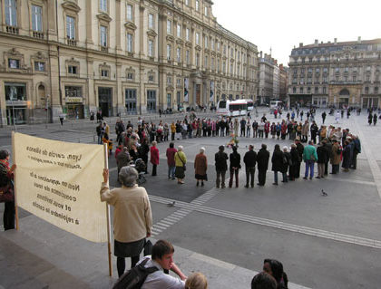 Nouvelles de Rillieux :  Le premier Cercle de Silence