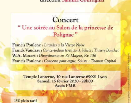 Concert "Une soirée au Salon de la Princesse de Polignac"