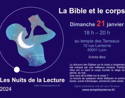 Nuit de la lecture, "La Bible et le Corps"